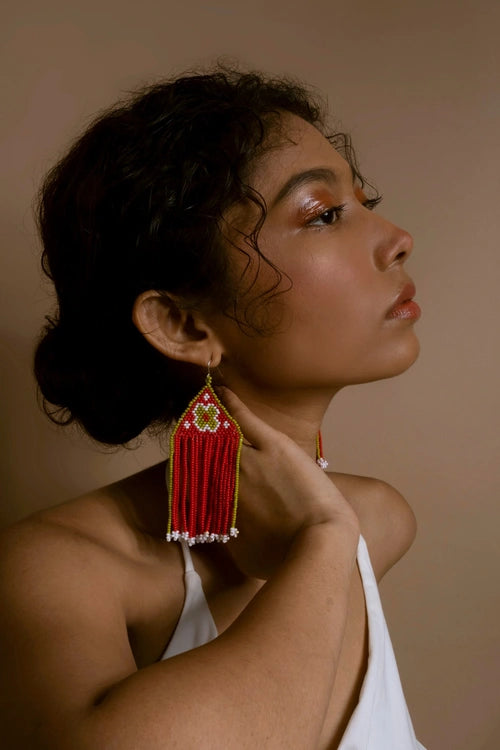 Melo Studio Akhrot Hand Beaded Earrings