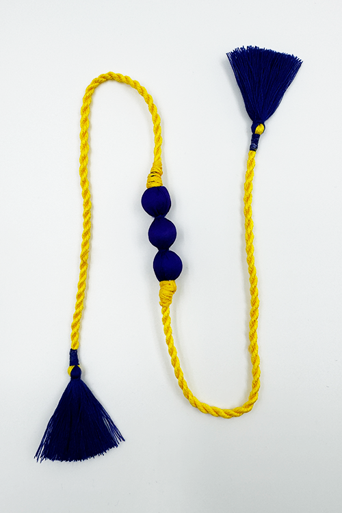 Antarang  (Set Of 2) Upcycle Rakhi 100% Cotton, Bhai Rakhi. Bright Yellow, Made By Divyang Rural Women.
