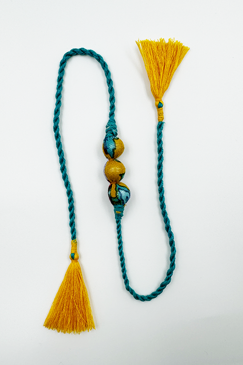 Antarang  (Set Of 2)  Upcycle Rakhi 100% Cotton, Bhai Rakhi. Turkoish Blue, Made By Divyang Rural Women