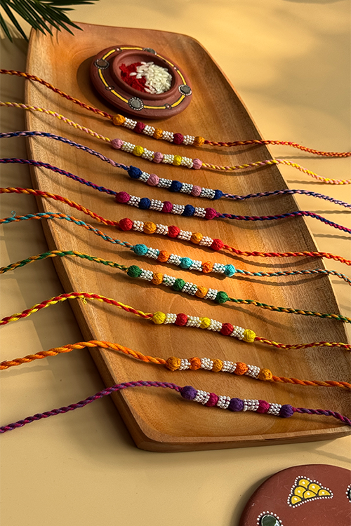 Antarang- Navrang Bead Rakhis- Set Of 10