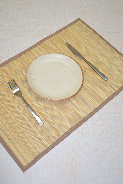 Dharini Bamboo Plain Placemats  (Set Of 6) - Natural