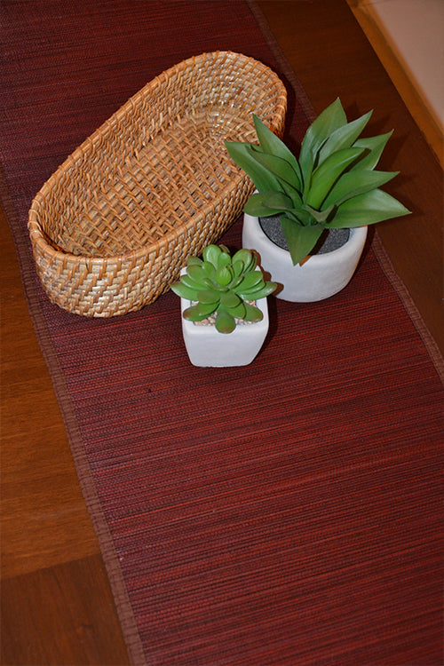 Dharini Bamboo Plain Runner Medium - Brown