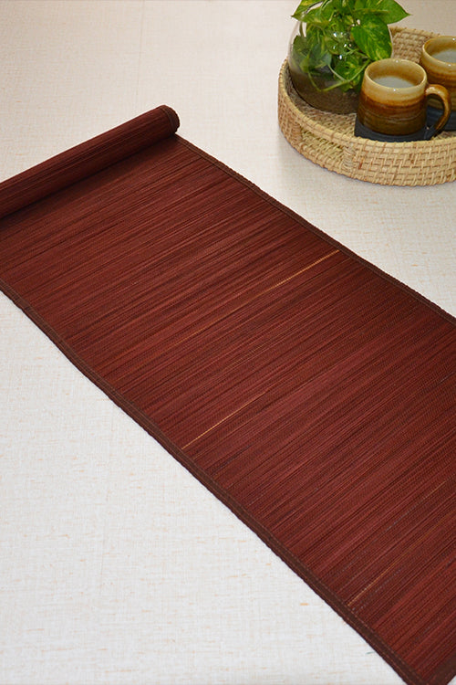 Dharini Bamboo Plain Runner Medium - Brown