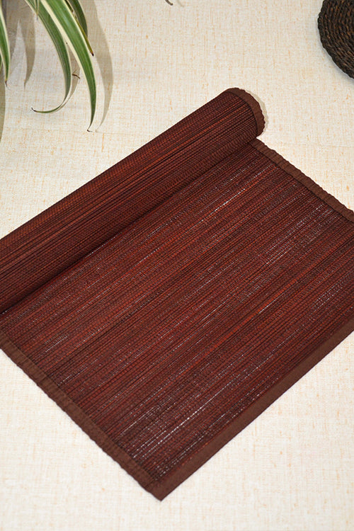 Dharini Bamboo Plain Runner Medium - Brown