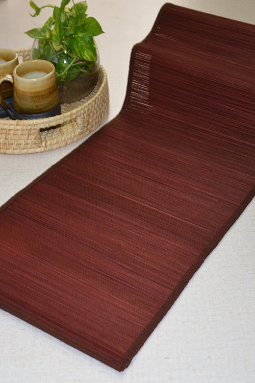 Dharini Bamboo Plain Runner Medium - Brown