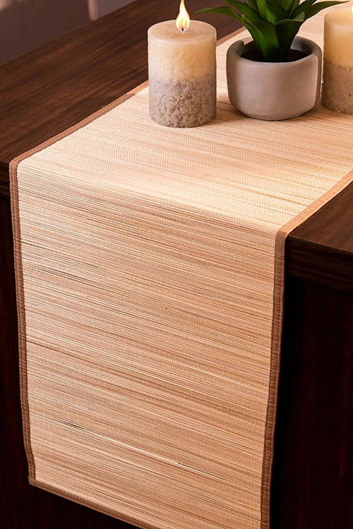Dharini Bamboo Plain Runner Medium - Natural