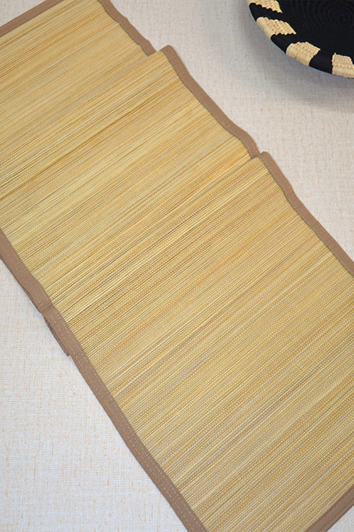 Dharini Bamboo Plain Runner Medium - Natural
