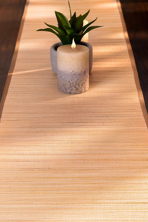 Dharini Bamboo Plain Runner Medium - Natural