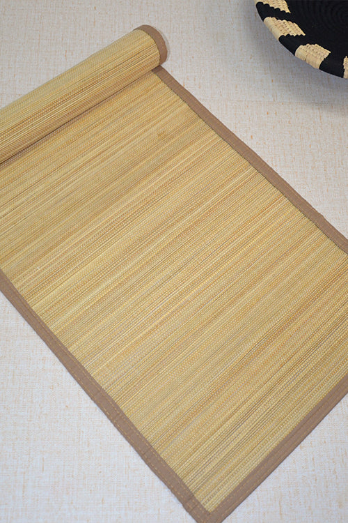Dharini Bamboo Plain Runner Medium - Natural