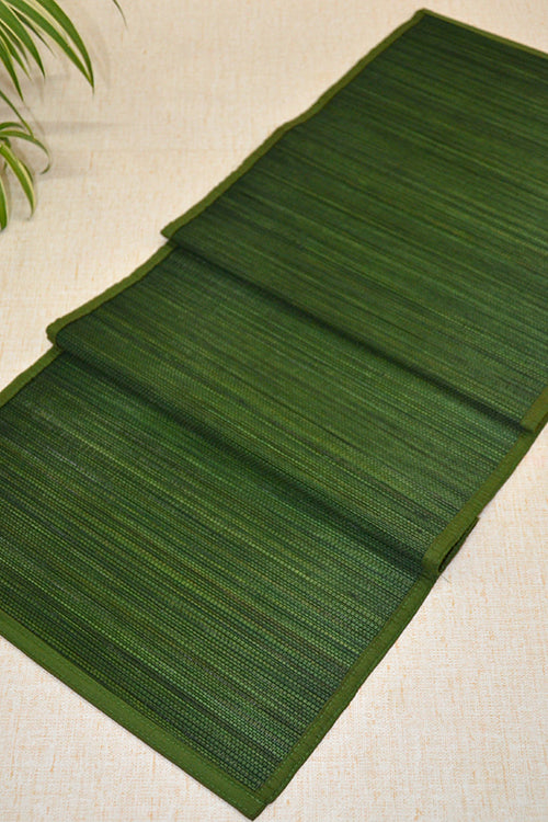 Dharini Bamboo Table Runner Plain Medium Seaweed