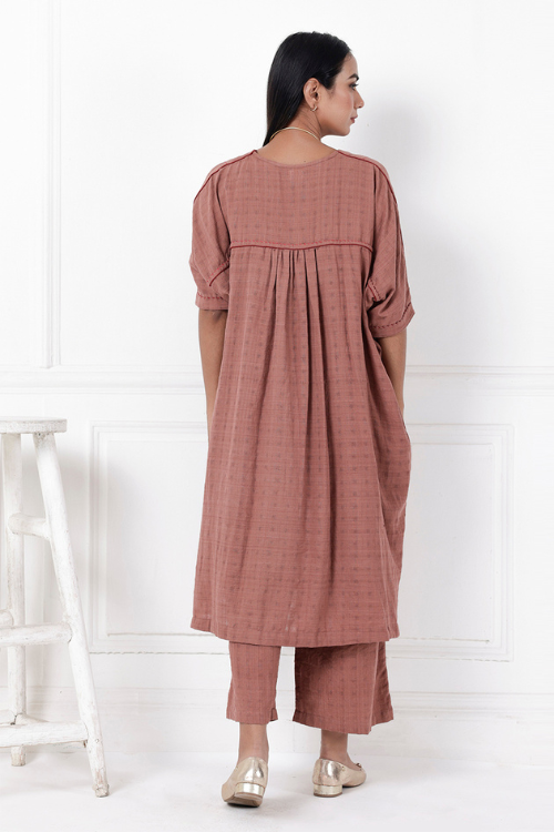 Bebaak Coco Hand-Embroidered & Handwoven Antifit Tunic Set