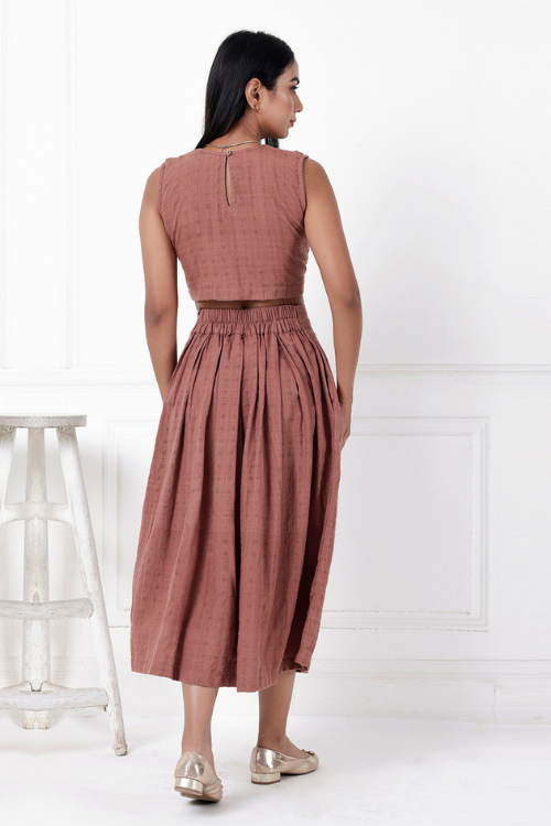 Bebaak Coco Hand-Embroidered & Handwoven Skirt Set