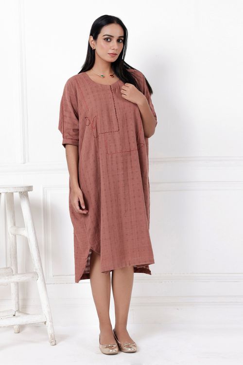 Bebaak Coco Hand-Embroidered & Handwoven Antifit Dress