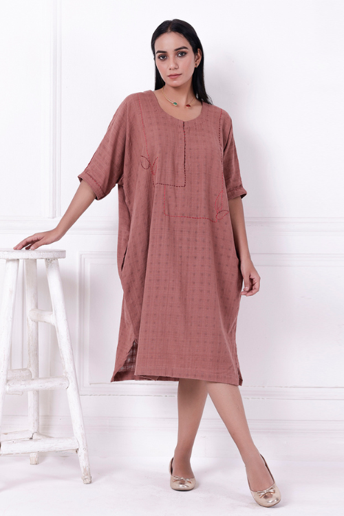 Bebaak Coco Hand-Embroidered & Handwoven Antifit Dress