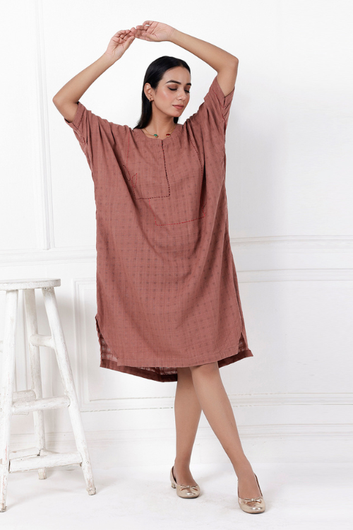 Bebaak Coco Hand-Embroidered & Handwoven Antifit Dress