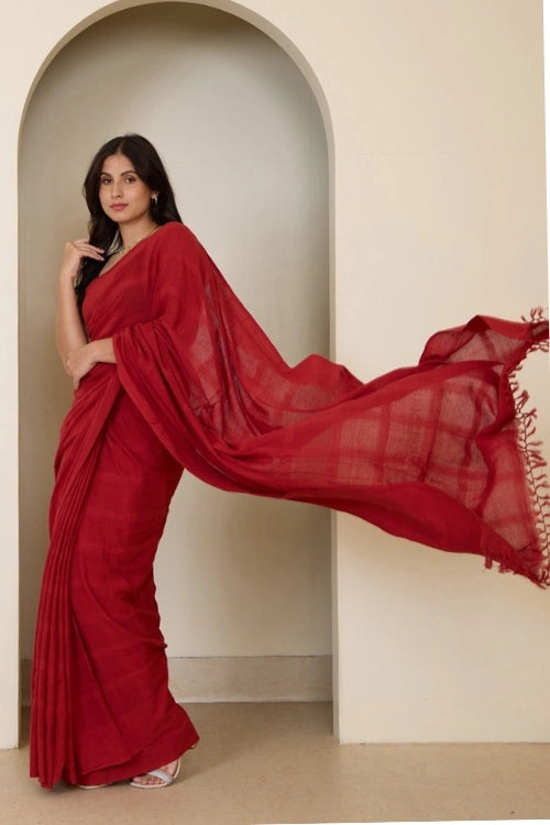 Bebaak Aalta Handwoven Saree