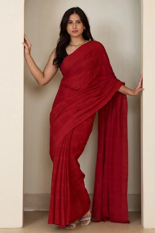Bebaak Aalta Handwoven Saree