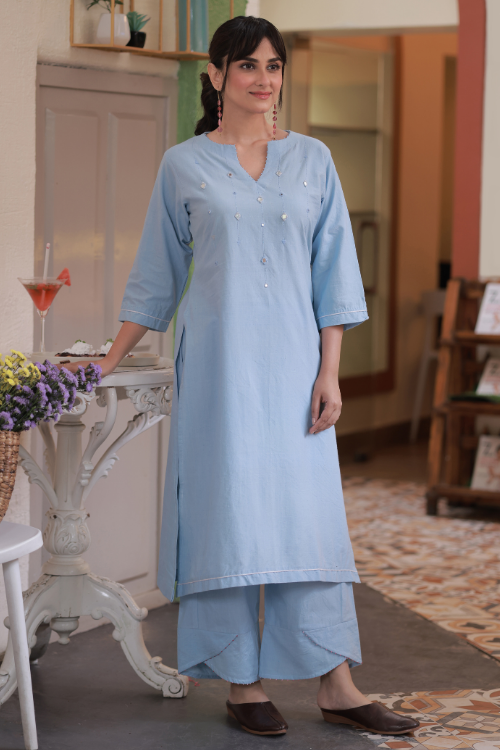 Bebaak Megha Mirror Handwoven Kurta  Set