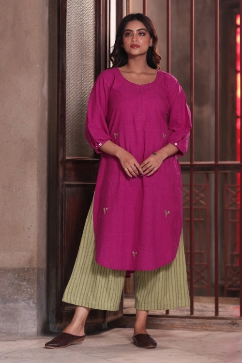Bebaak Pallavi Daisy Handwoven Kurta Set