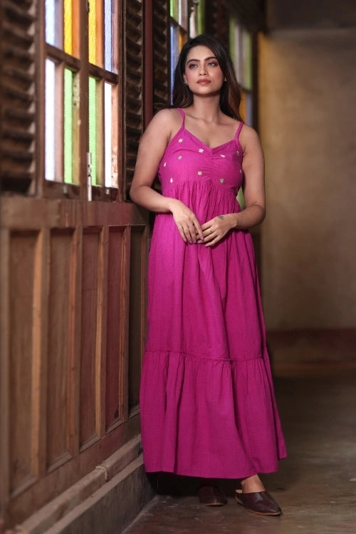 Bebaak Ruby Handwoven Tier Dress