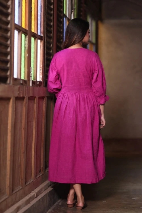 Bebaak Ruby Handwoven Button-Down Dress