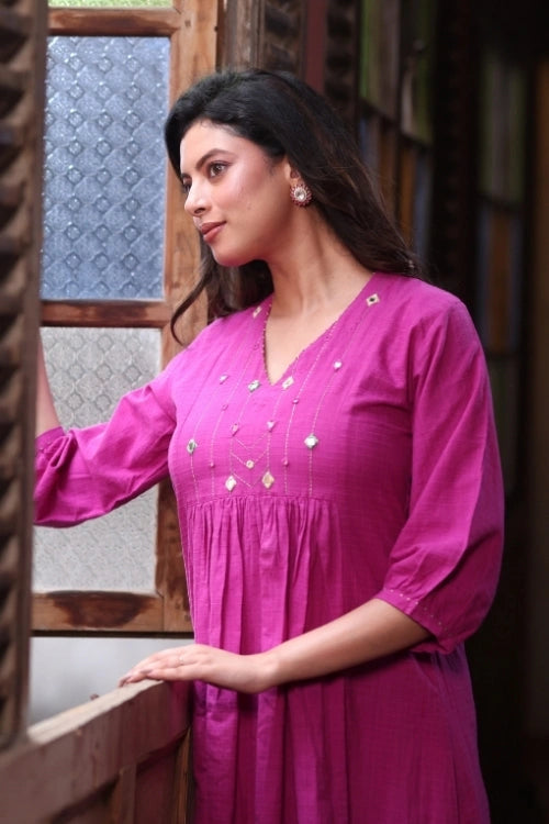 Bebaak Ruby Handwoven Gather Dress