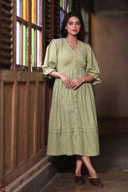 Bebaak Dhani Handwoven Button-Down Dress