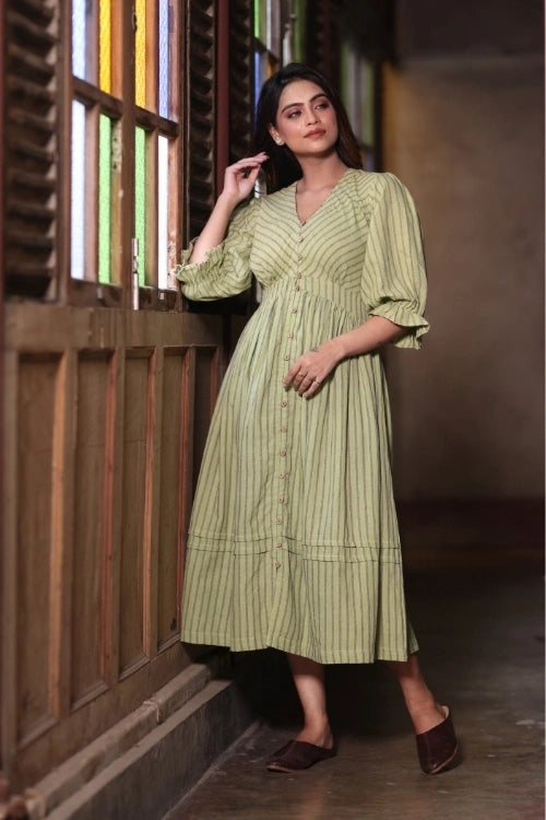 Bebaak Dhani Handwoven Button-Down Dress