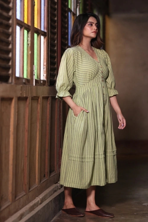 Bebaak Dhani Handwoven Button-Down Dress