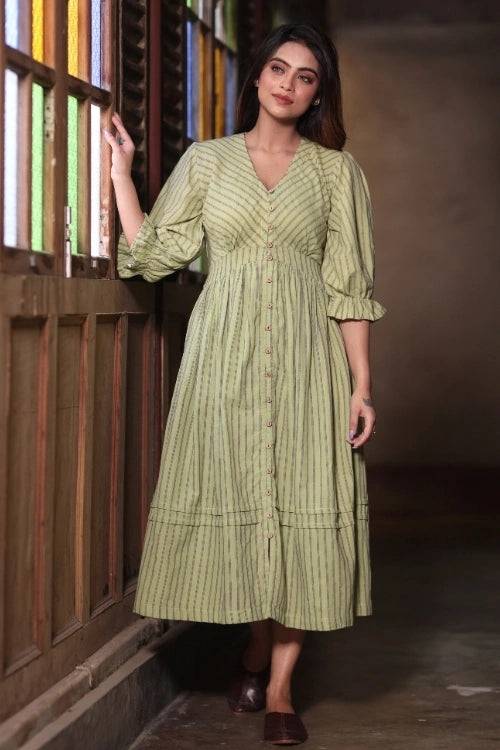 Bebaak Dhani Handwoven Button-Down Dress