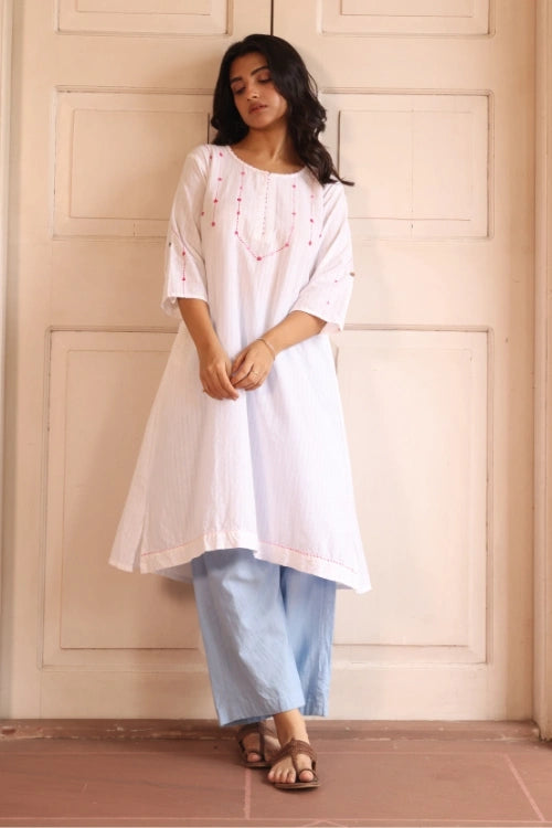 Bebaak Avani Handwoven Cotton Mirror Kurta Set
