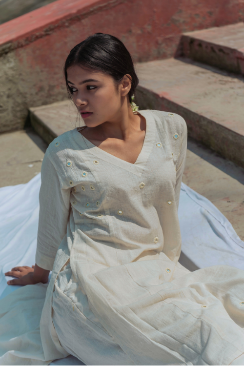 Bebaak Maahi Mirror Muslin Kurta Set