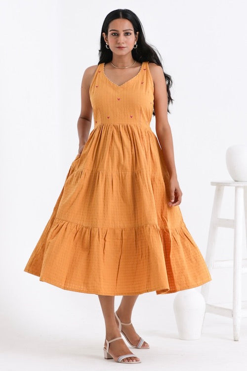Bebaak Amara Flare Pure Cotton Hand Embroidered Dress
