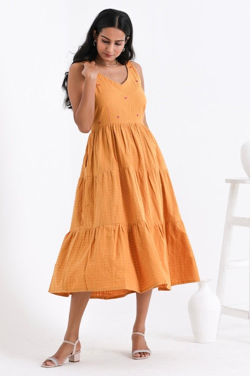Bebaak Amara Flare Pure Cotton Hand Embroidered Dress