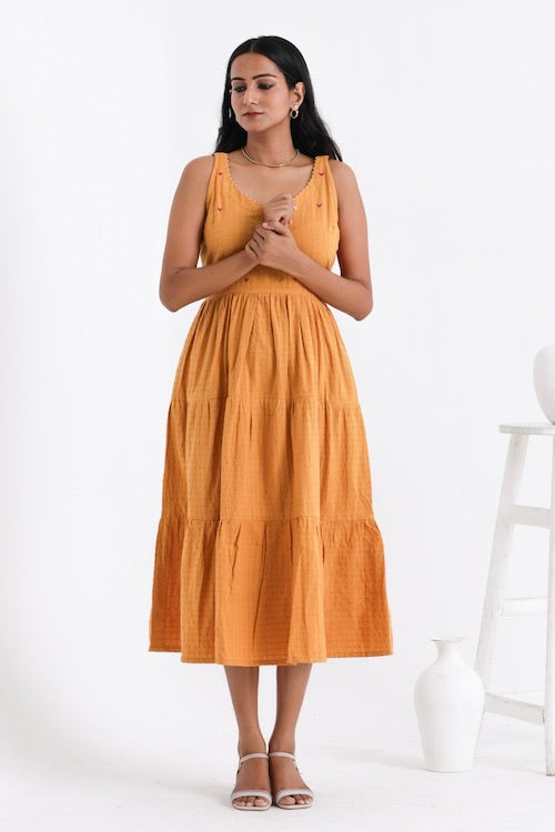 Bebaak Amara Flare Pure Cotton Hand Embroidered Dress