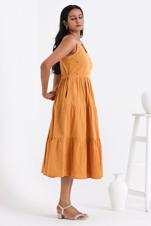 Bebaak Amara Flare Pure Cotton Hand Embroidered Dress