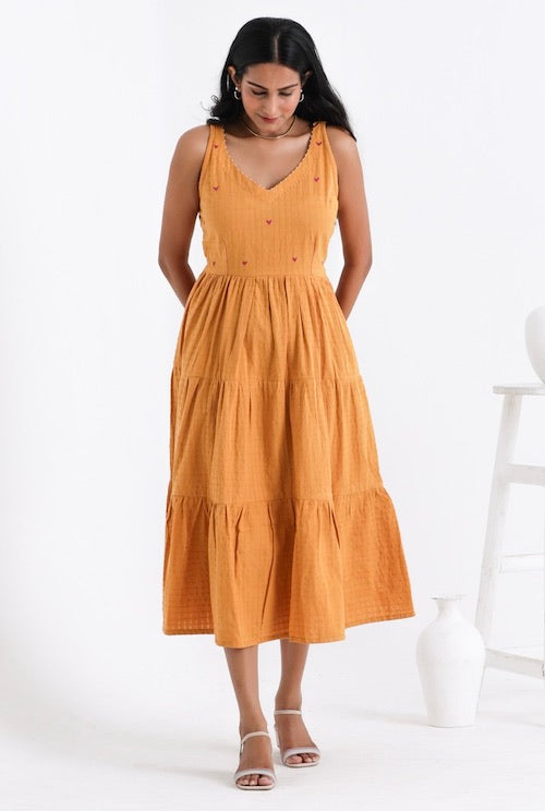 Bebaak Amara Flare Pure Cotton Hand Embroidered Dress