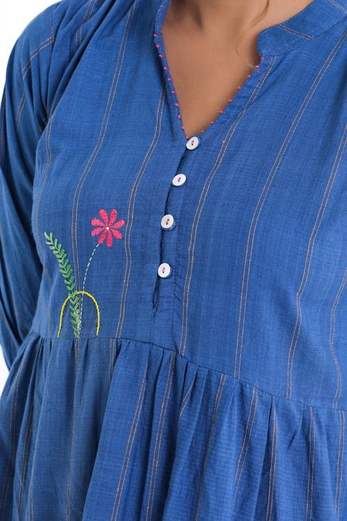 Bebaak Ira Midi Pure Cotton Hand Embroidered Dress