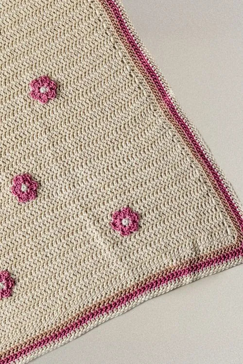 Samoolam Pink Posy Blanket