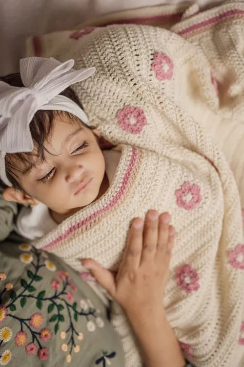 Samoolam Pink Posy Blanket