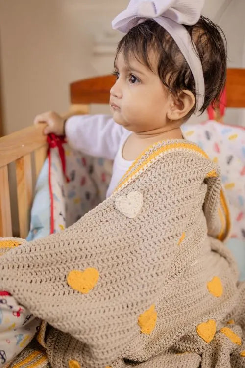 Samoolam Little hearts blanket