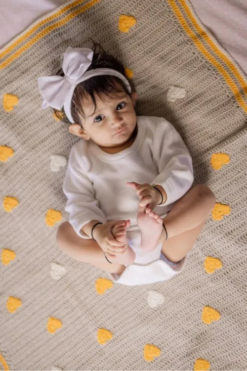 Samoolam Little hearts blanket