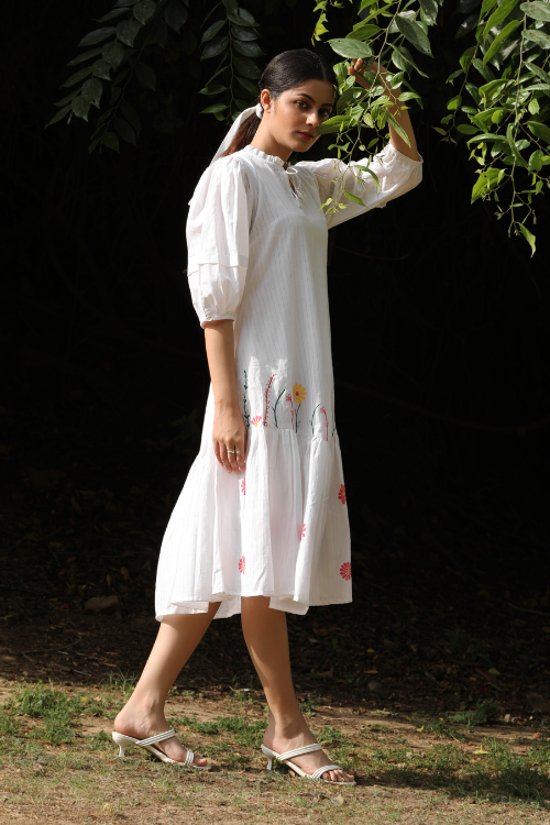 Bebaak Pina Colada Handpainted & Handwoven  Dress
