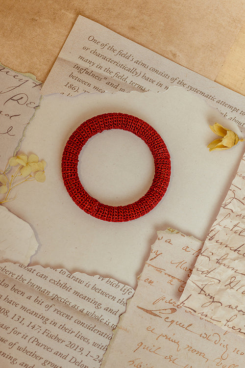 Samoolam Rangat Red Solid Bangle (Set Of 2)