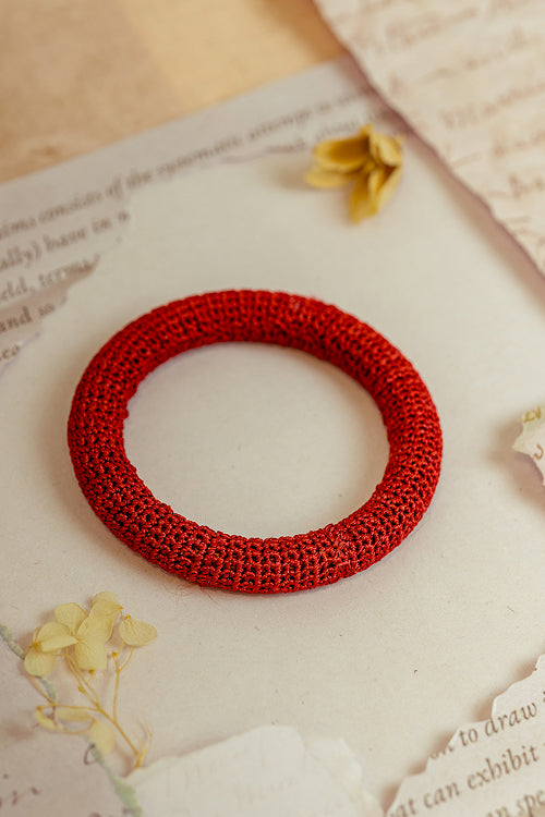 Samoolam Rangat Red Solid Bangle (Set Of 2)
