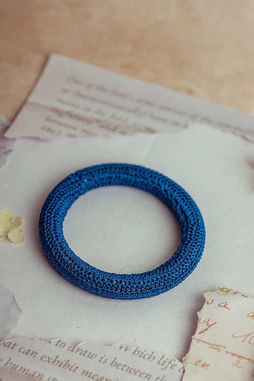 Samoolam Rangat Blue Solid Bangle (Set Of 2)