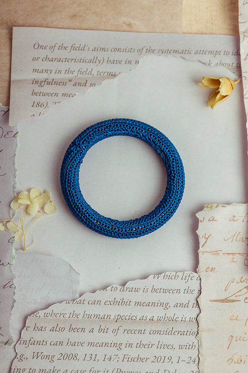 Samoolam Rangat Blue Solid Bangle (Set Of 2)