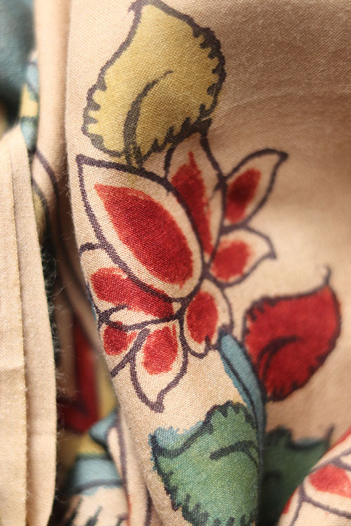 Natural Dye Hand-Painted Kalamkari Tussar Dupatta