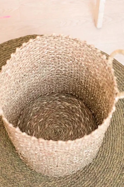 Kadam Haat Handmade Sabai Grass Laudary Basket (Nat)
