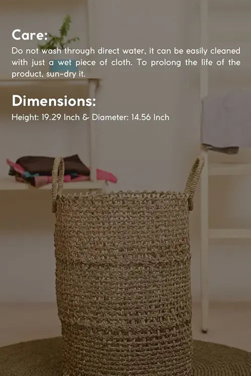 Kadam Haat Handmade Sabai Grass Laudary Basket (Nat)
